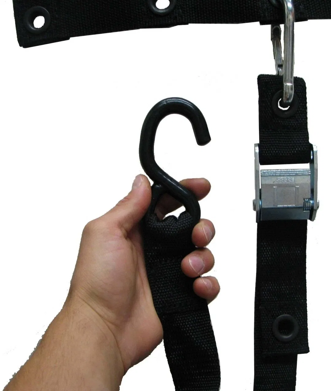 ASH-70 – GLADIATOR CA Exterior Cargo Net Tie Down Kit, With Two 1-1/2 Inch Width Adjustable Straps Which Extends From...